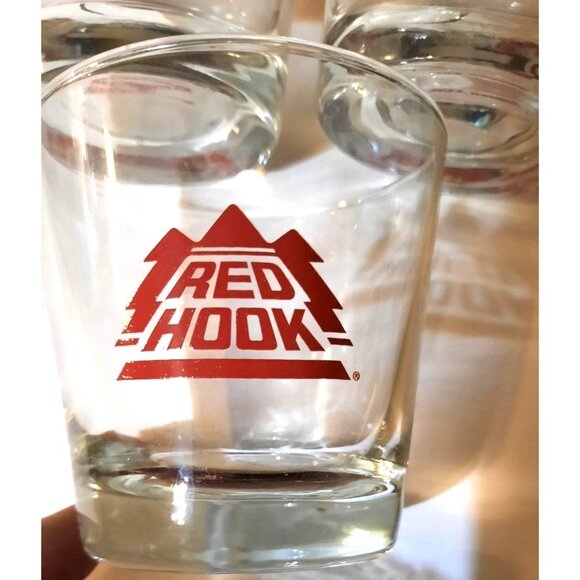 Red Hook Logo‎ Whiskey Rock Glasses Set Of 3 - Picture 3 of 6